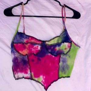 Tie Dye Crop top💙💗💚✨🌻